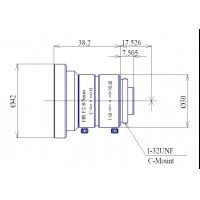 2-3 inch Format 5.0mm F2.8-16.0 High Resolution Megapixel Lens